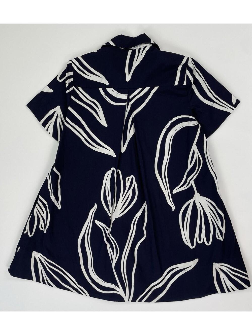 Anthropologie Pollie Swing Tunic Mini Dress Navy XSP - Picture 3 of 10